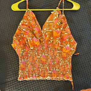 Vic X Summer of Diane Size L Satin Floral Tanktop